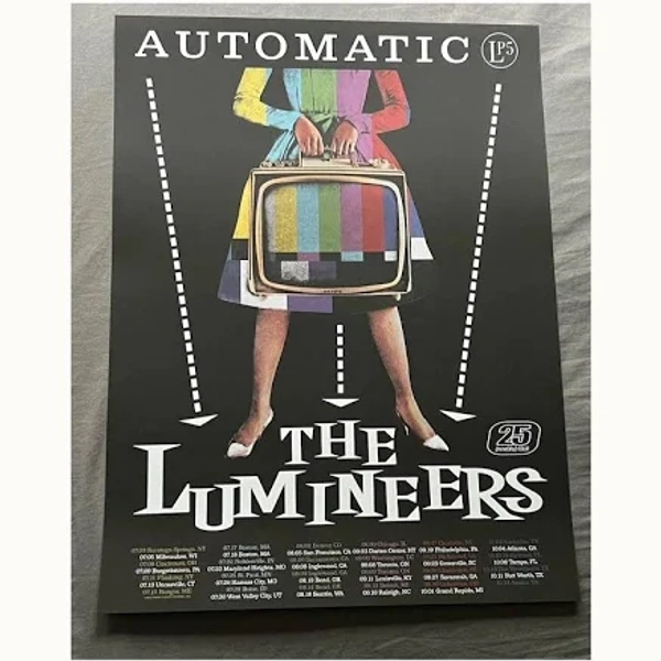 The Lumineers Automatic World Tour 2025 North America Tour Poster