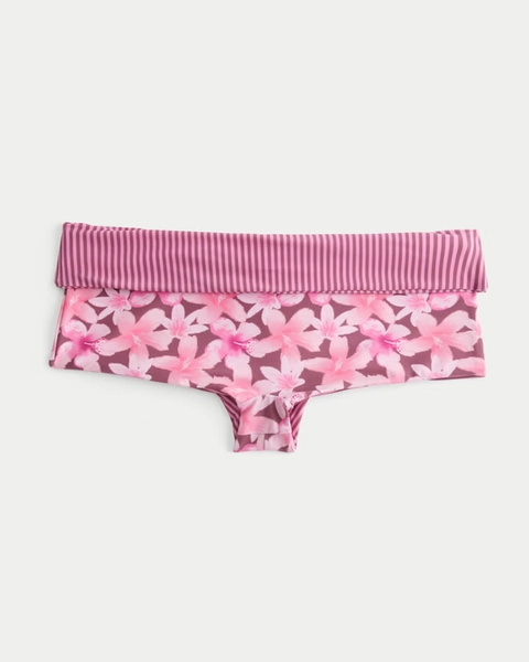 Reversible Foldover Swim Shortie