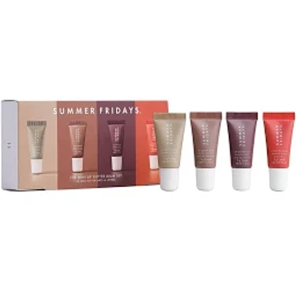 Summer Fridayss Lip Butter Balm, Summer Lip Balm Moisturizing Natural Lip Balm (4pc), Locks In Moisture, Moisturizes And Brightened, Contains Shea