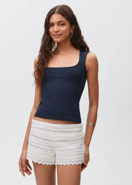 Knitted top with wide straps - Teen | MANGO USA