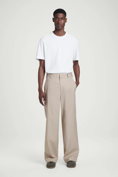 COTTON WIDE-LEG PANTS