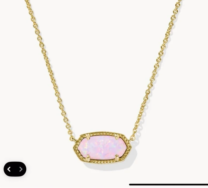 Elisa Gold Short Pendant Necklace