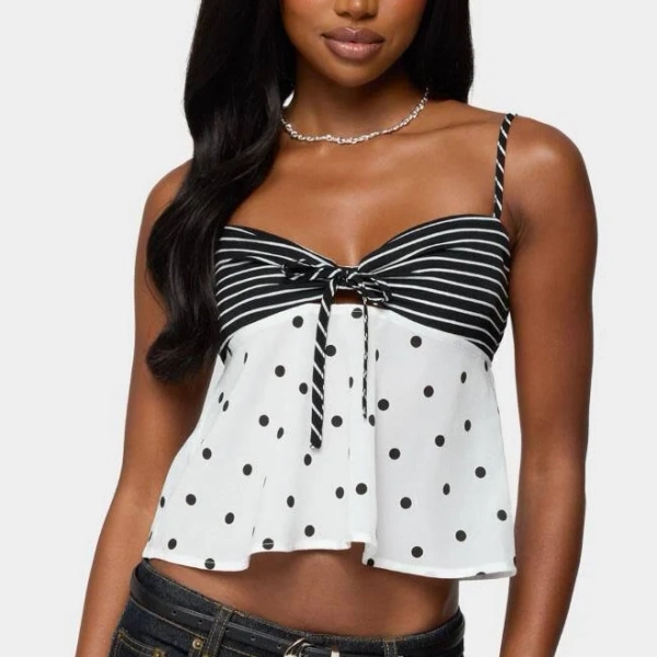 Edikted Women's Tilly Mixed Print Top