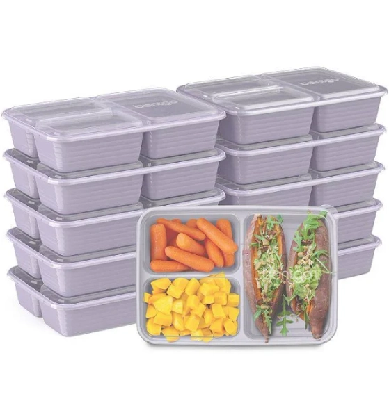 Bentgo Prep 3-Compartment Meal Prep Containers