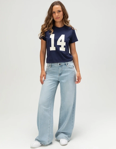 RSQ Womens Mid Rise Wide Leg Jeans - LIGHT WASH