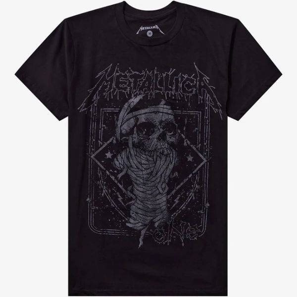 Metallica One Faux Faded Graphic T-Shirt