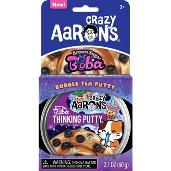 Crazy Aaron's Boba Tea 3.5" Thinking Putty Tin: Educational Sensory Toy, Fidget for Gross Motor Skills