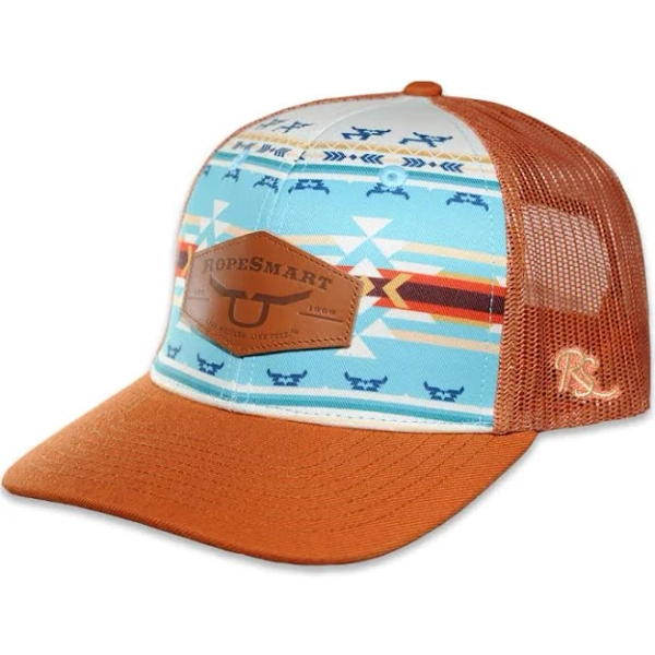 RopeSmart Southwestern Print Leather Ball Cap