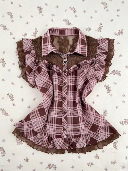 pink and brown shirt