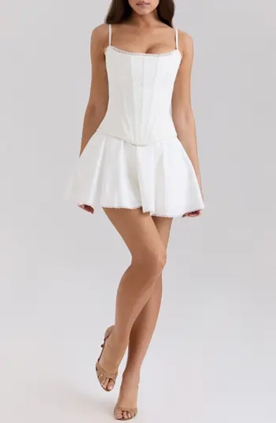 Cadie Stretch Cotton Corset Top
