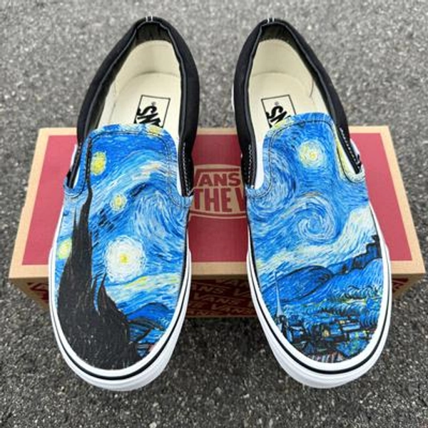 Van Gogh Starry Night Vans Slip On - Men's & Women's Shoes