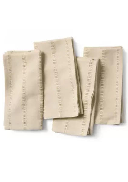 Leno Weave Woven Cloth Napkin Set of 4