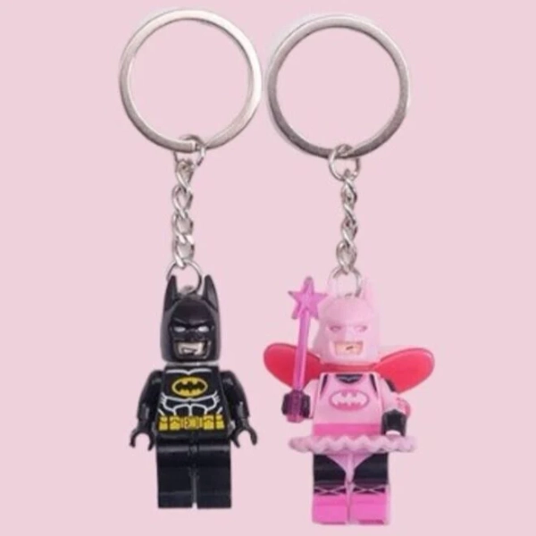 Exclusive Pink Fairy Batman Lego Keychain 2024 Hot Valentine's Day