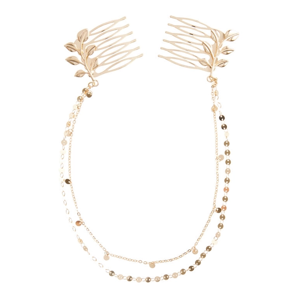 Gold Metal Disk Chain Headband