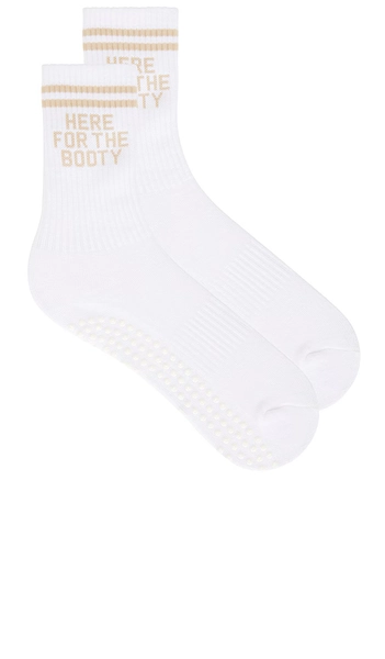 Here For The Booty Grip Socks