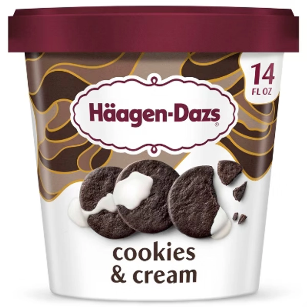 Haagen-Dazs Cookies & Cream Ice Cream - 14 fl oz
