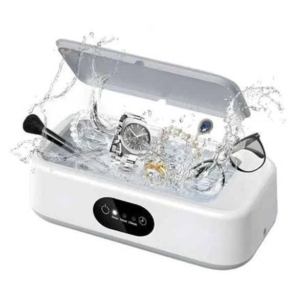 Ouwald Ultrasonic Jewelry Cleaner 640ml Ultrasonic Cleaner 49kHz Ultrasonic Cleaner Machine for Jewelry
