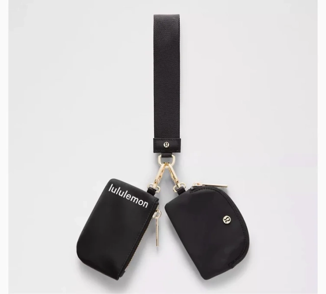 Dual Pouch Wristlet - Black - ONE SIZE