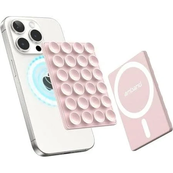 Magnetic Suction Phone Mount for MagSafe Case, Silicone Octo Cup Buddy Sticky Grip Holder for iPhone, Removable Hands-Free Selfie/Video for TikTok