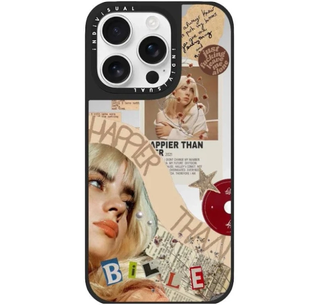 Billie Eilish Inspo #1 Phone Case_Clear Impact Phone Case [1464788] iPhone 16 pro / Magsafe Case-Silver Mirror / 237
