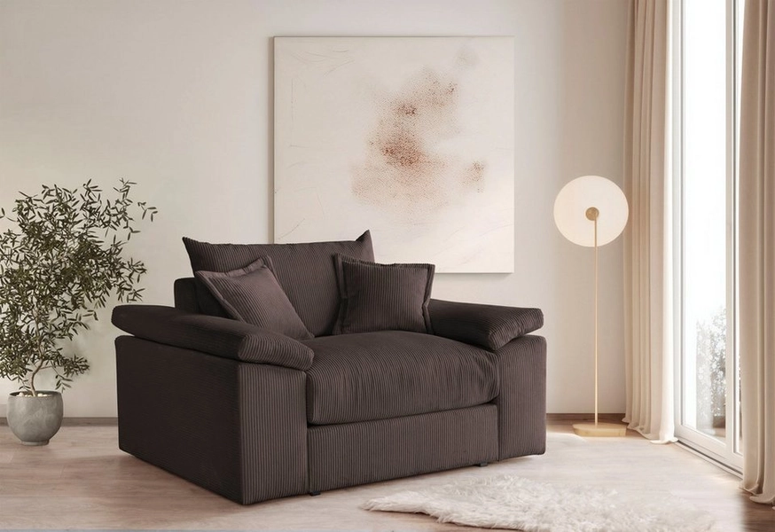 Home affaire XXL-Sessel Soft&Cosy, B: 151 cm - OTTO. Verlässliche Qualität., Mega-Sessel, Cord oder Chenille-Struktur, mit 2 Zierkissen