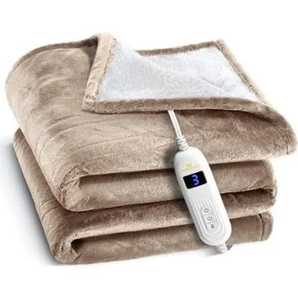 Heated Blanket with Hand Controller Machine Washable Electric Blanket with 10 Heating Settings and auto Shut-Off