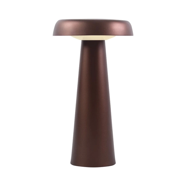 Arcello Portable Rechargeable LED Outdoor Garden Battery Table Light 2.8W 2700K Warm White Brass