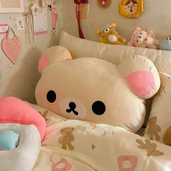 Rilakkuma Plush Pillow Soft Stuffed Animal Comfortable Sleeping Cushion For Bedroom Sofa Dormitory Kids Adults - AliExpress 