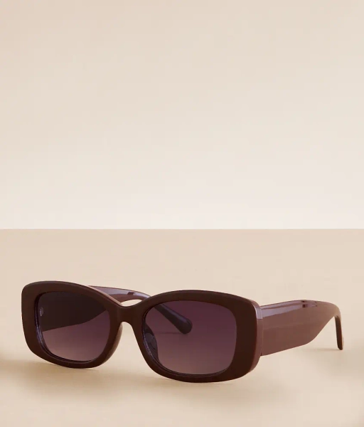 Burgundy Retro Sunglasses