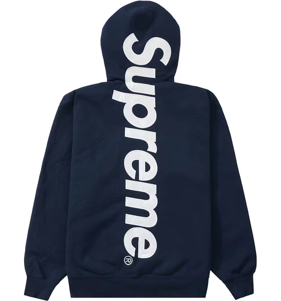 Supreme Satin Appliqué Sweat à capuche Marine