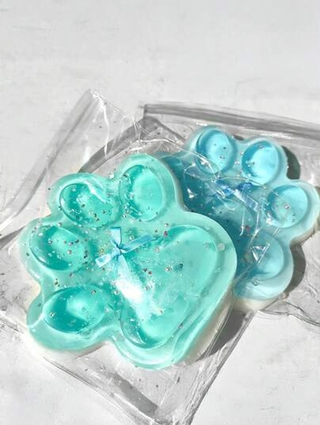 1PC 5.91in Jumbo Blue White Cat Paw Squeeze Toy,Soft And Cute,Christmas Gift,Taba Squishy,Soft And Cute,Cat Toy Gift,Squishy Toy,Sensory Toys,Fidget Toys,Office Stress Relief Toys,Children's Fingertip Toys,Suitable For Children, Teenagers And Adults,Children's Gifts,Children's Toys