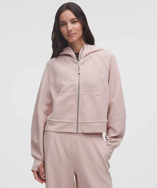 scuba oversized full-zip hoodie *waffle 