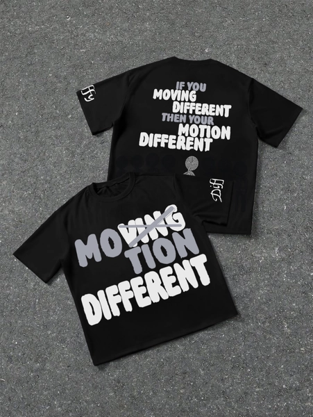 Vintage Motion Different Graphic 100% Cotton Short Sleeve T-Shirt
