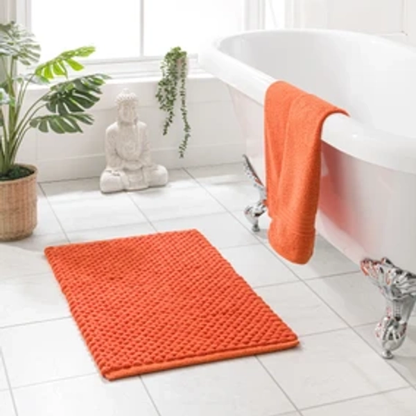 Burnt Orange 100% Recycled Pebble Bath Mat