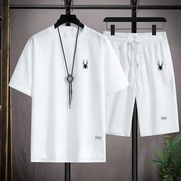 Men's short sleeved T-shirt and sports shorts set casual sportswear Korean fashion summer - AliExpress 200000343