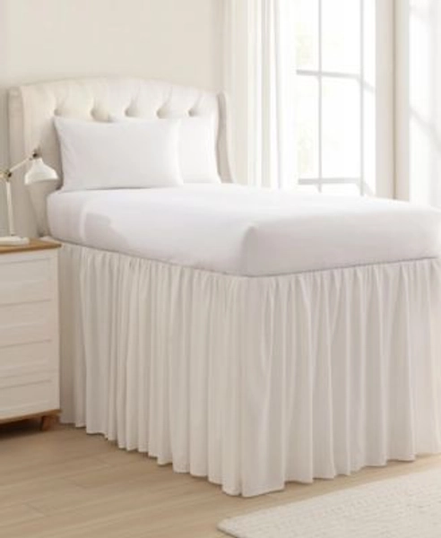 Solid Washed Microfiber Bed Skirt, Twin XL