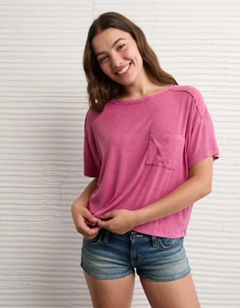 AE Soft & Sexy Ribbed Pocket T-Shirt
