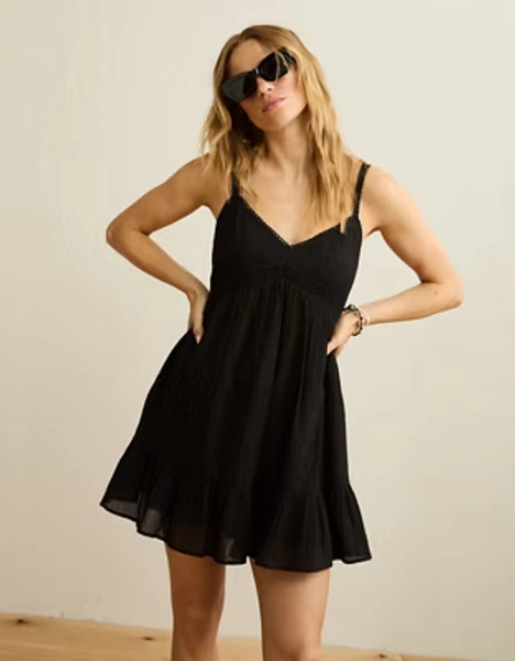 AE V-Neck Babydoll Mini Dress