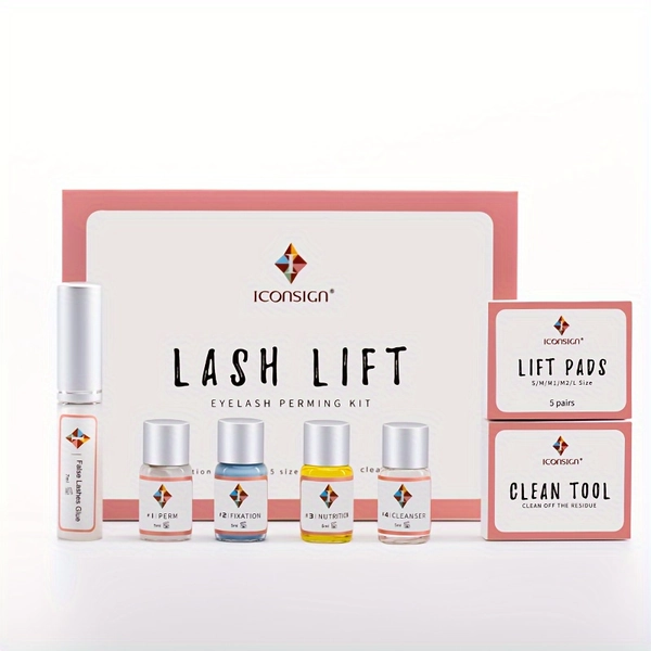 ICONSIGN Lash Lift Kit Lifting Eyelashes Lasting 6-8 Weeks Calia Perm Eyelash Enhancer Makeup Tools