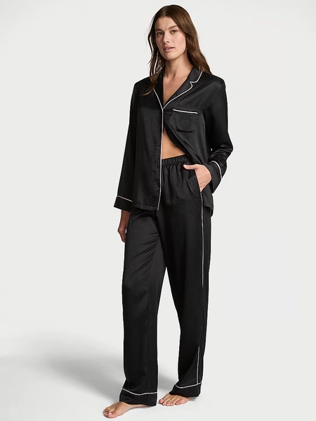 Signature Satin Long Pajama Set