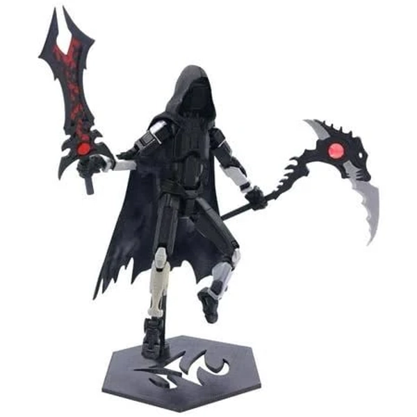 T13 Action Figure Set Dummy 13 Death Skeleton Movable Robot Cape Collectible Action Figure