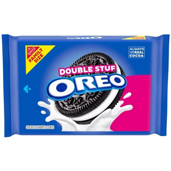 Oreo Double Stuf Chocolate Sandwich Cookies Family Size - 18.71oz