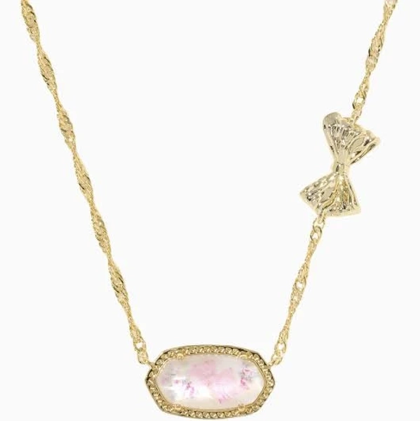 Kendra Scott x Loveshackfancy Rosa Beaux Bow Elisa Necklace