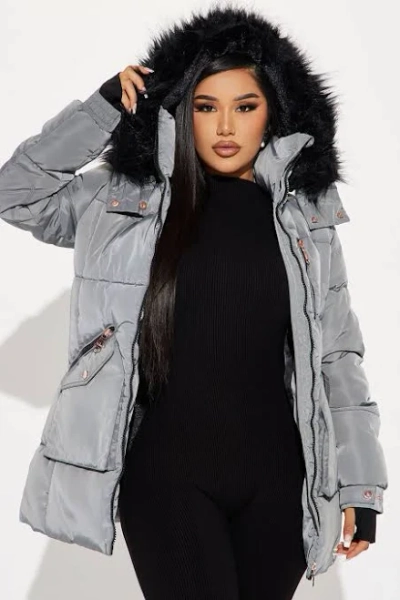 Fashion Nova Women's Cold Feelings Puffer Jacket