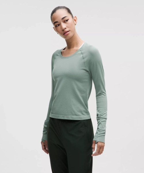 Swiftly Tech Long-Sleeve Shirt 2.0 *Waist Length - Crater Blue/Crater Blue - 14