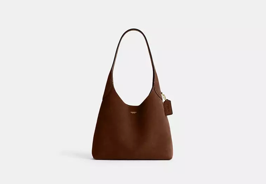 Brass/Warm Brown Brooklyn Shoulder Bag 28