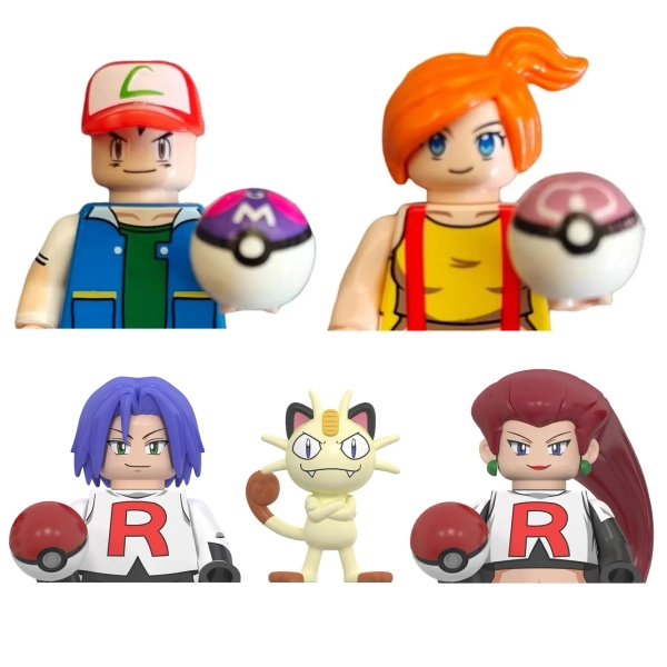 Pokemon Trainer Pikachu Charizard Building Blocks Ash Ketchum Misty Serena Mini Action Figure Toys - AliExpress 