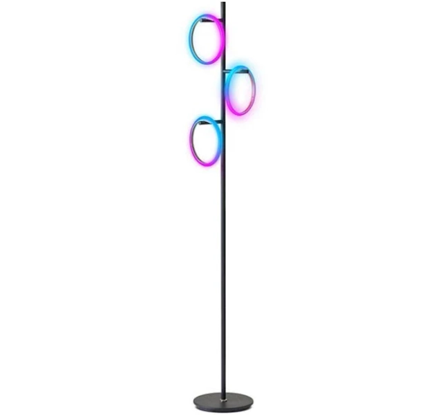 Brightech Saturn 66" LED Tree Floor Lamp With Color Changing RGB Light Rings
