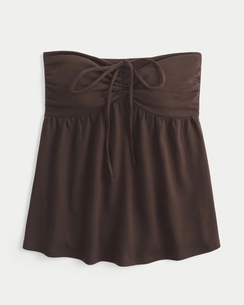 Strapless Cinched Babydoll Top