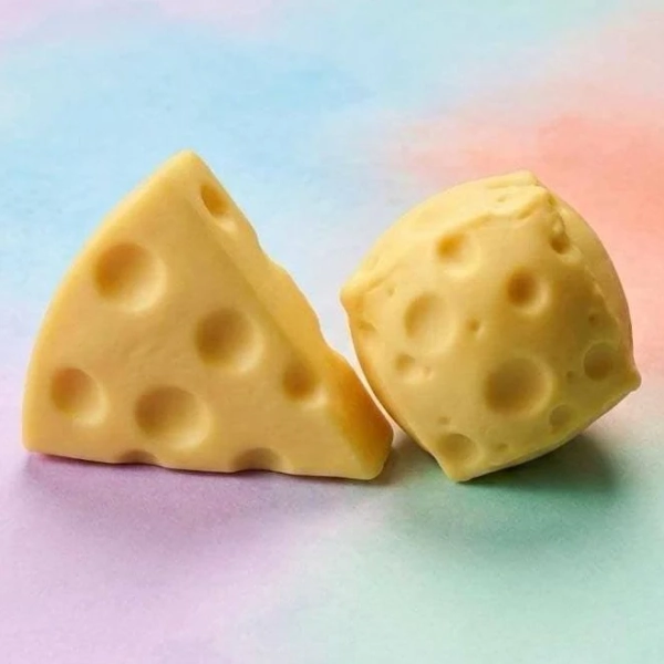 Cheese Squishy Toy Viral Novelty Stress Ball Soft Fidget Squeeze Toy Slow Rising Anxiety Relief Toy Sensory Collectible Gift Ideas for Desk